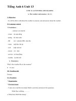 Tiếng Anh 6 Unit 13