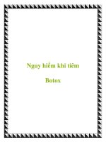 Nguy hiểm khi tiêm Botox doc