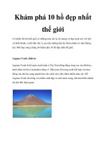 Khám phá 10 hồ đẹp nhất thế giới ppt