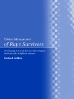 Clinical Management of Rape Survivors Developing protocols for use with refugees and internally displaced persons pdf