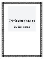 Trẻ vẫn có thể bị lao dù đã tiêm phòng doc