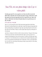 Sau Tết, trẻ em phải nhập viện ồ ạt vì viêm phổi doc