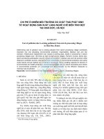 Chi phí ô nhiễm môi trường do chất thải phát sinh từ hoạt động sản xuất làng nghề chế biến tinh bột tại Hoài Đức, Hà Nội pdf