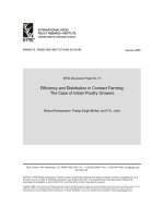 EFFICIENCY AND DISTRIBUTION IN CONTRACT FARMING: THE CASE OF INDIAN POULTRY GROWERS pdf