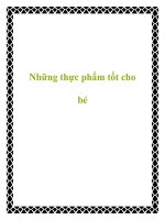 Những thực phẩm tốt cho bé docx