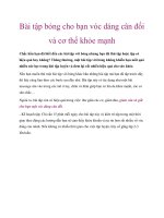 Bài tập bóng cho bạn vóc dáng cân đối và cơ thể khỏe mạnh doc