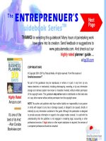THE ENTREPRENUER''''S GUIDEBOOK SERIES pptx