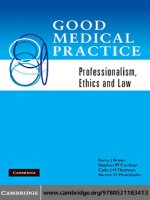 GOOD MEDICAL PRACTICE PROFESSIONALISM, ETHICS AND LAW pptx