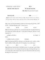 SỞ GIÁO DỤC VÀ ĐÀO TẠO TN TRƯỜNG THPT TRẠI CAU ĐỀ 61 pptx