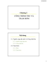 Chuong 2   nguồn nước công trình thu và trạm bơm