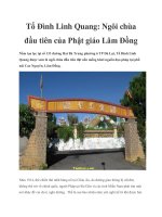 Tổ Đình Linh Quang: Ngôi chùa đầu tiên của Phật giáo Lâm Đồng pptx