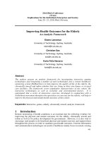 Improving Health Outcomes for the Elderly: An Analytic Framework doc