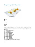 Cá ngừ trộn gia vị với trứng cá hồi pdf