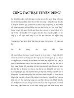 CÔNG TÁC”HẬU TUYỂN DỤNG” pot