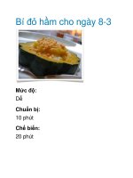Bí đỏ hầm cho ngày 8-3 pptx
