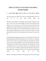 CÔNG TÁC HUẤN LUYỆN ĐÀO TẠO TRONG DOANH NGHIỆP pdf