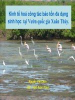 Kinh tế hoá công tác bảo tồn đa dạng sinh học tại Vườn quốc gia Xuân Thủy. doc