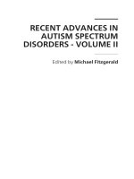 RECENT ADVANCES IN AUTISM SPECTRUM DISORDERS - VOLUME II doc