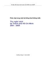 Phân cấp trong một hệ thống thuế thống nhất:Thu ngân sách tại Thành phố Hồ Chí Minh 2001 - 2004 docx