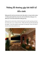 Những lỗi thường gặp khi thiết kế tiểu cảnh potx