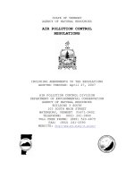 STATE OF VERMONT AGENCY OF NATURAL RESOURCES AIR POLLUTION CONTROL REGULATIONS potx