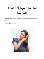 7 bước để bạn trông trẻ hơn tuổi ppt