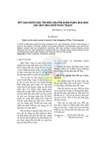 KẾT QUẢ BƯỚC ĐẦU TÌM HIỂU NGUYÊN NHÂN RỤNG QUẢ NON GÂY MẤT MÙA BƯỞI PHÚC TRẠCH doc