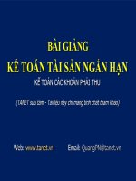 bài giảng kế toán các khoản phải thu