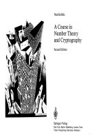 a course in number theory and cryptography 2 ed - neal koblitz