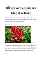 Bất ngờ với việc giảm cân bằng ớt và trứng potx