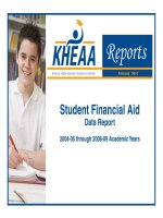 Student Financial Aid Data Report 2004-05 through 2008-09 Academic Years pptx