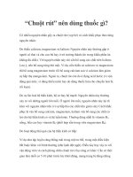 “Chuột rút” nên dùng thuốc gì? doc
