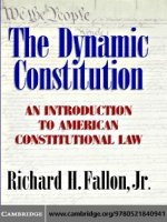 THE DYNAMIC CONSTITUTION An Introduction to American Constitutional Law potx