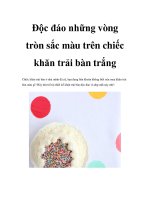 Độc đáo những vòng tròn sắc màu trên chiếc khăn trải bàn trắng pdf