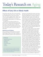 Today’s Research on Aging - Effects of Early Life on Elderly Health potx