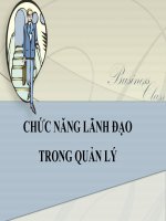 CHỨC NĂNG LÃNH ĐẠO TRONG QUẢN LÝ pot