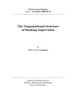The Organisational Structure of Banking Supervision ppt