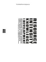 Resource Intensity, Knowledge and Development pot