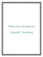 Những mẹo vặt giúp bạn “tạm biệt” tàn nhang ppt
