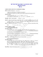 Đề thi thử đại học 2013 Môn Toán khối B Đề 11 potx