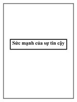 Sức mạnh của sự tin cậy pptx
