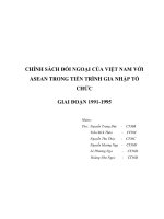 CHÍNH SÁCH ĐỐI NGOẠI CỦA VIỆT NAM VỚI ASEAN TRONG TIẾN TRÌNH GIA NHẬP TỔ CHỨC GIAI ĐOẠN 1991-1995 potx