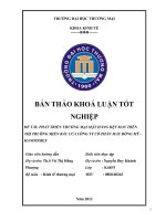 phát triển thương mại mặt hàng dệt may trên thị trường miền bắc của công ty cổ phần may đông mỹ - hanosimex