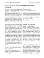 Báo cáo Y học: Mistletoe viscotoxins increase natural killer cell-mediated cytotoxicity pptx