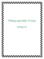 Những ngộ nhận về mụn trứng cá pptx