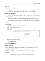 giáo án bài nhân hai số nguyên cùng dấu - toán 6 - gv.đỗ minh đức