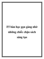 F5 bàn học gọn gàng nhờ những chiếc chặn sách sáng tạo ppt