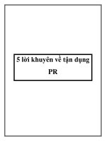 5 lời khuyên về tận dụng PR doc