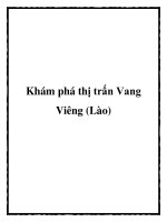 Khám phá thị trấn Vang Viêng (Lào) docx