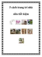 5 cách trang trí nhà siêu tiết kiệm pot